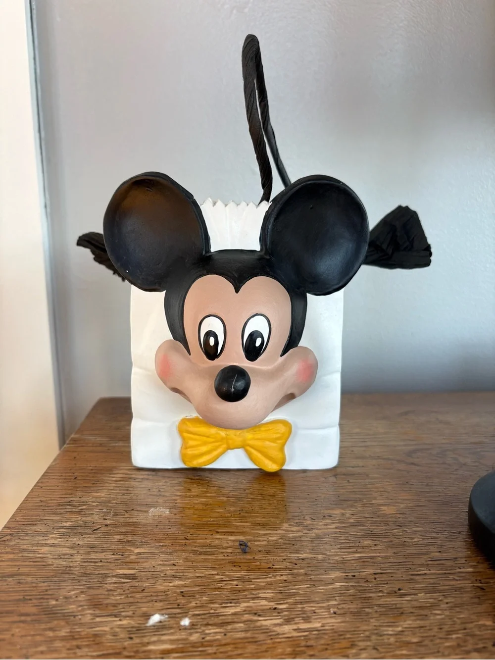Ceramic Gift Bag Floral Container with 3D Mickey Mouse Like Cartoon